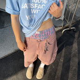 American Retro Washed Denim Shorts Men